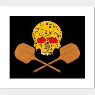 Pizza Skull and Bones Posters and Art